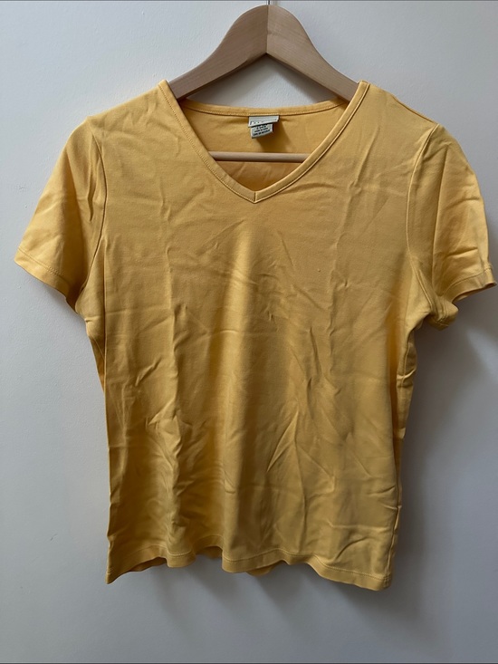 L.L. Bean Tops - L.L. Bean V-Neck Short Sleeve Tee in Yellow